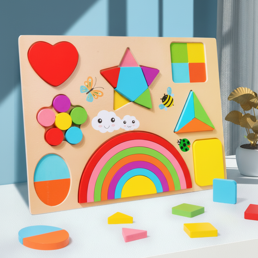 Color Sorting Puzzle for Kids in Pakistan | Wooden Learning Board Toy ...