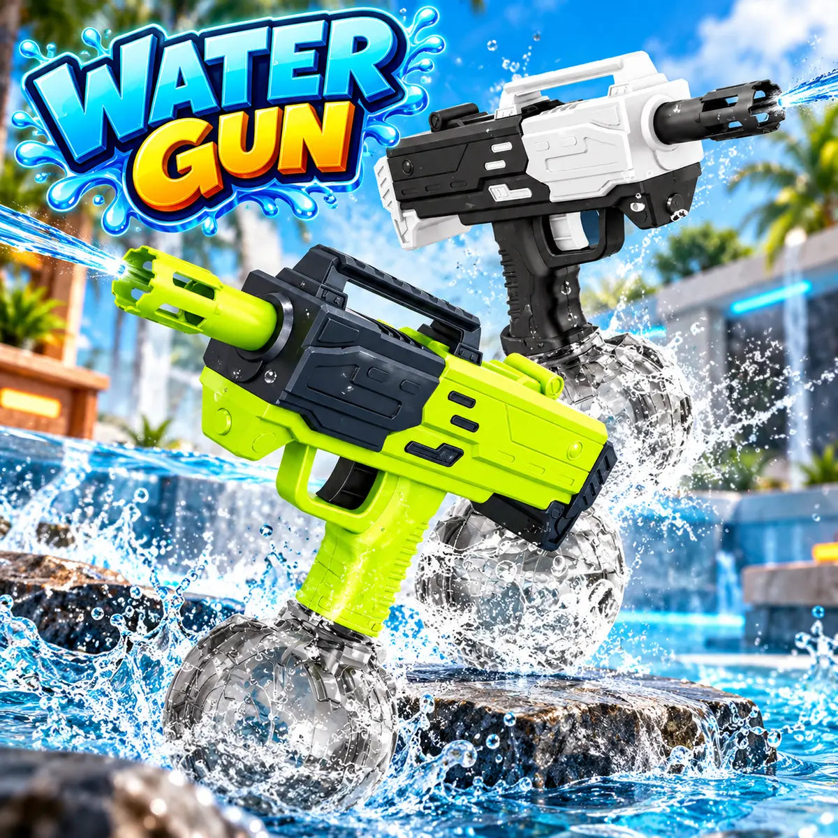 electric water gun continuous spray water blaster toy for kids Toynix.pk