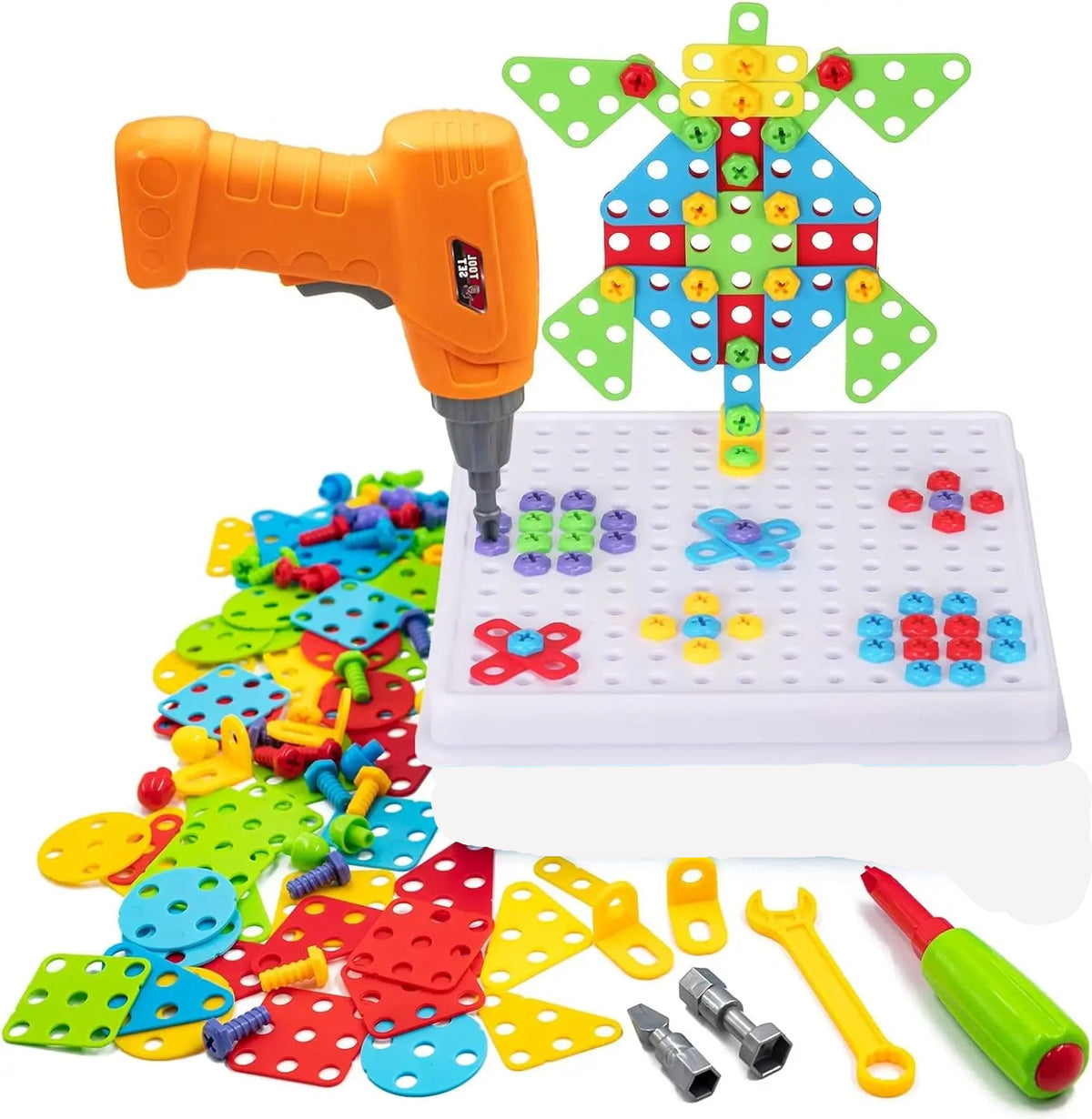 Creative Drilling Toy Set With Screwdriver Tool Playset (144 pcs | 9912A83)