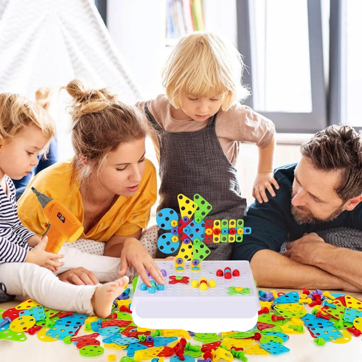 Creative Drilling Toy Set With Screwdriver Tool Playset (144 pcs | 9912A83)