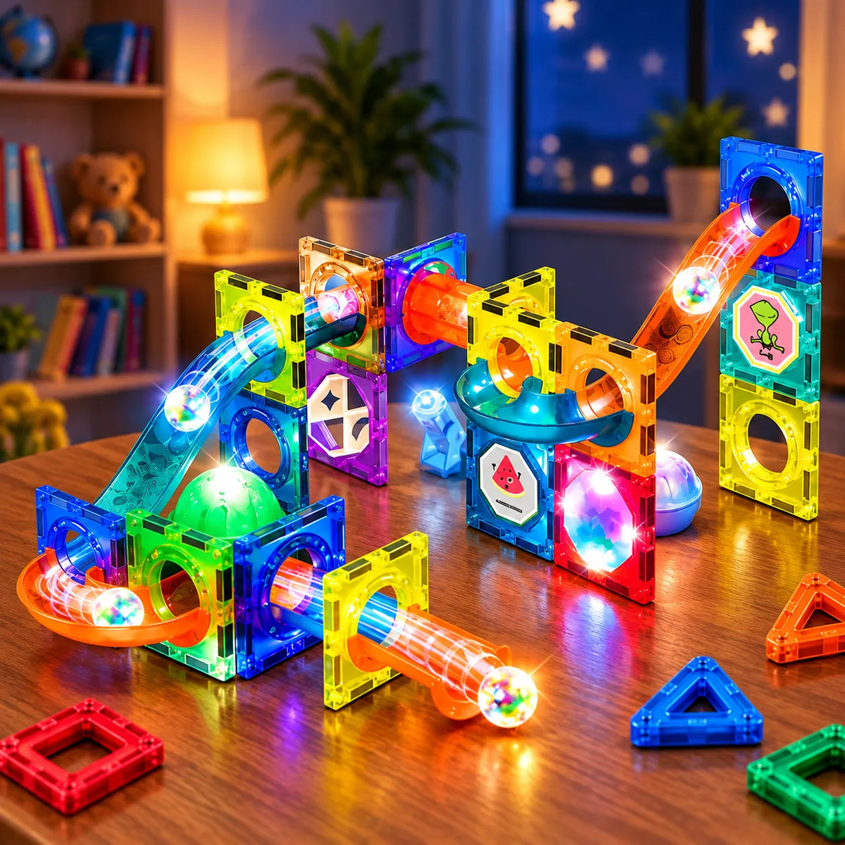 Castle Lighting Magnetic Building Blocks Set for Kids