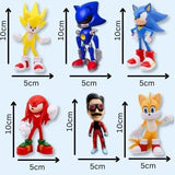 Cute Sonic The Hedgehog PVC Character Toy Figure and Models