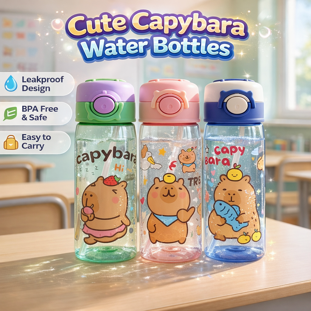 Capybara Friends Kids Water Bottle (029-45)