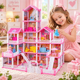 DIY Grand Villa Pink Doll House Playset (DSJ55-15 | 16)