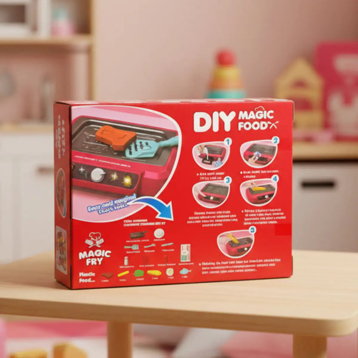 DIY Pretend Play Cooking Food Kitchen Toy Set for Kids (2A550)