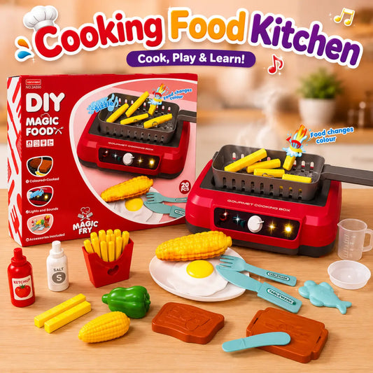 Pretend Play Cooking Food Kitchen Toy Set for Kids – DIY Magic Food Playset