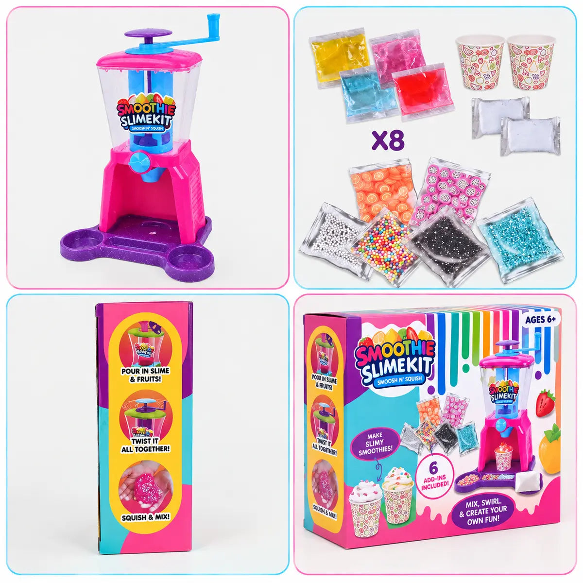 DIY Smoosh N Squish Smoothie Slime Kit Machine for kids (26021B)