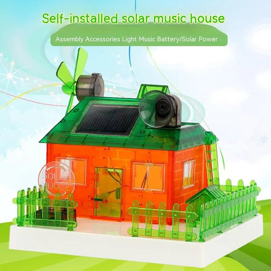 DIY Solar Energy Powered Model House Educational Toy For Kids - Toynix