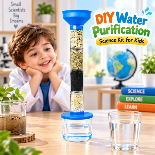 DIY Water Purification Science Kit and Water Filtration Experiment for Kids
