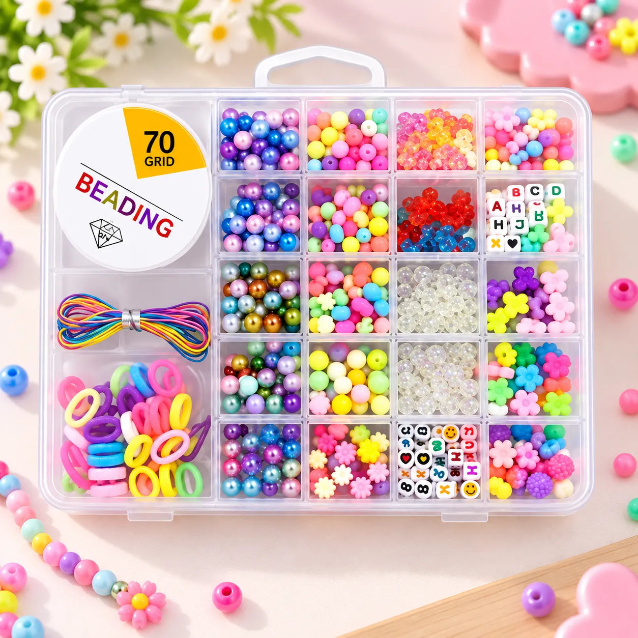Kids DIY Jewelry Making Beads and Bracelet Craft Kit
