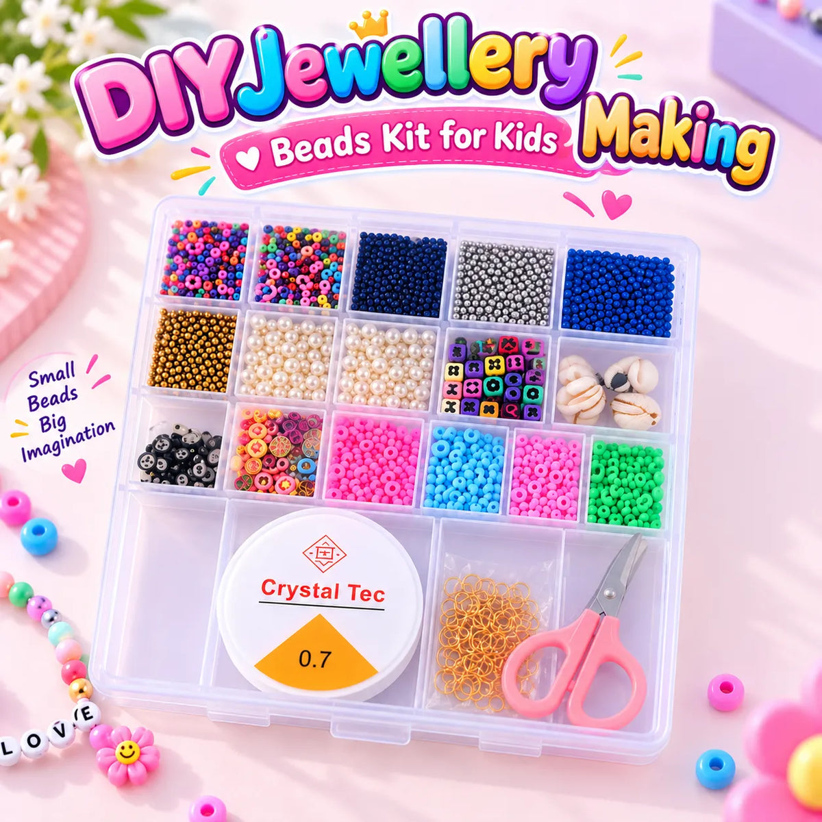 DIY Jewellery Making Beads Kit for Kids (H6-17)