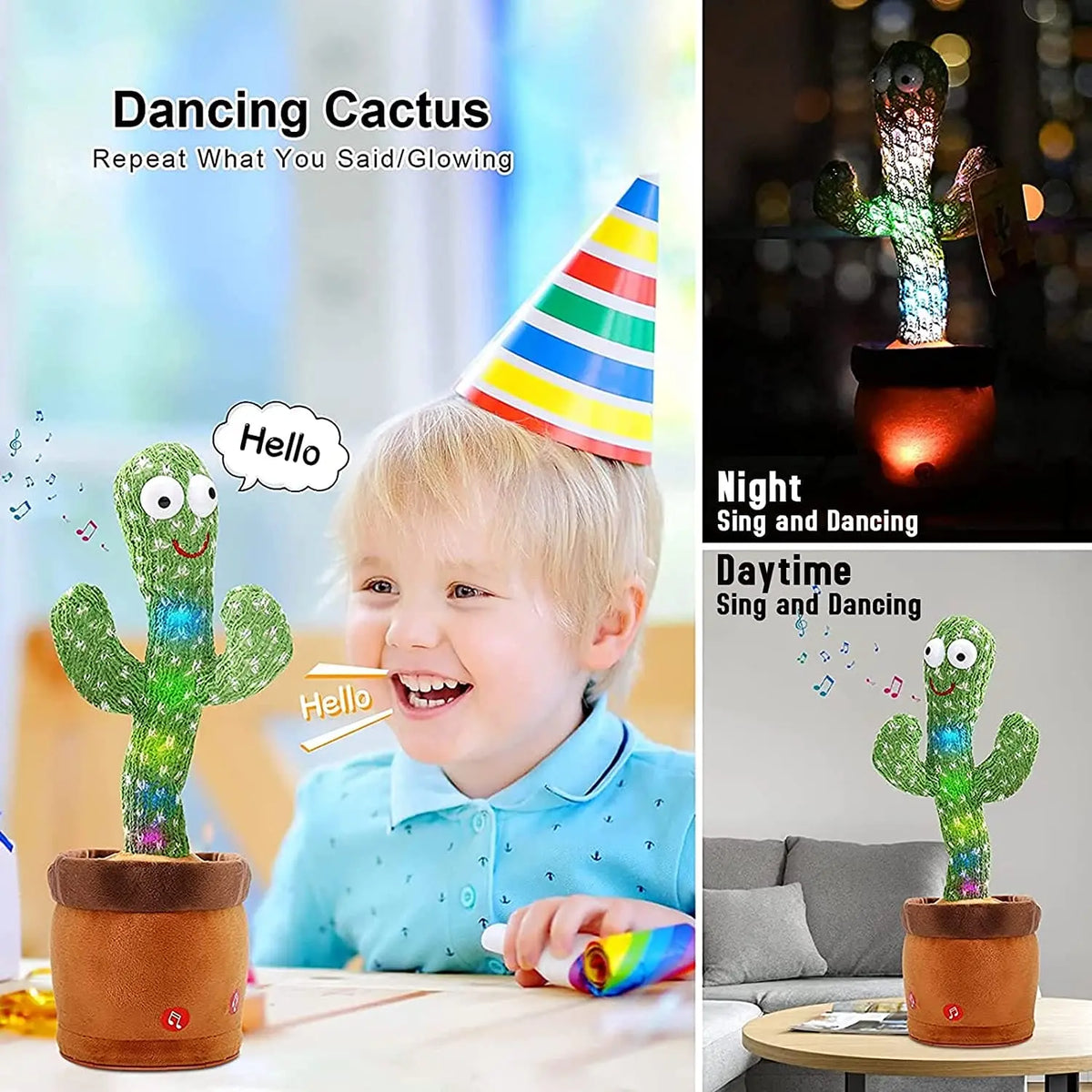 Dancing Talking Cactus Toy (Rechargeable | 02)