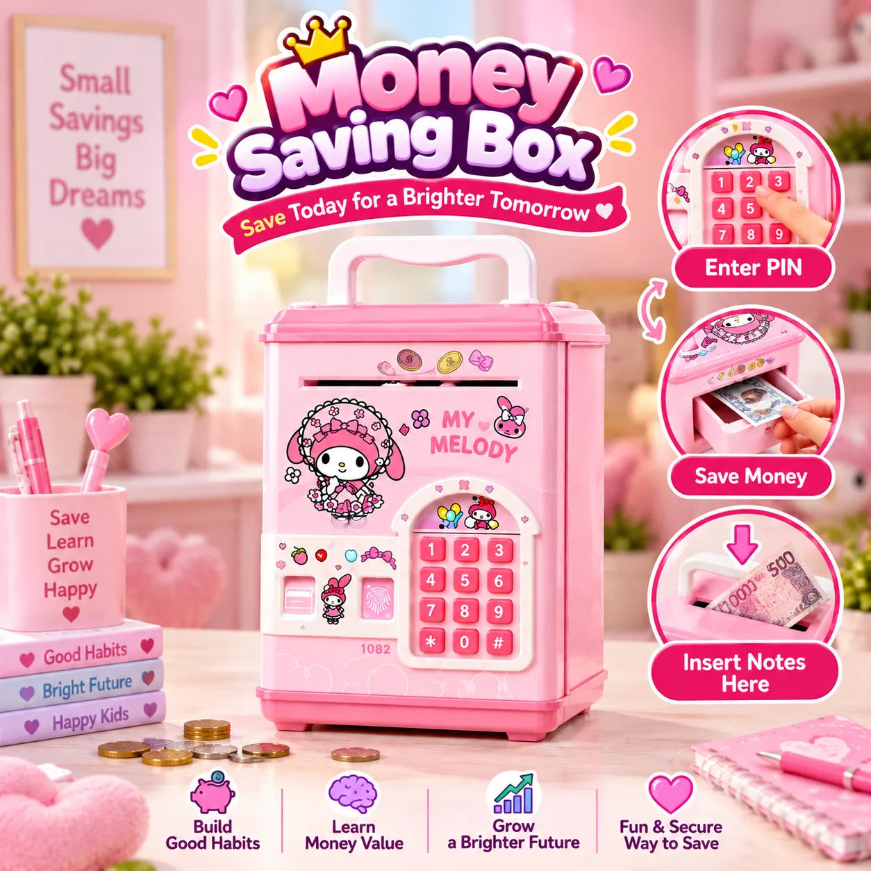 Digital ATM Piggy Bank For Kids-Toynix