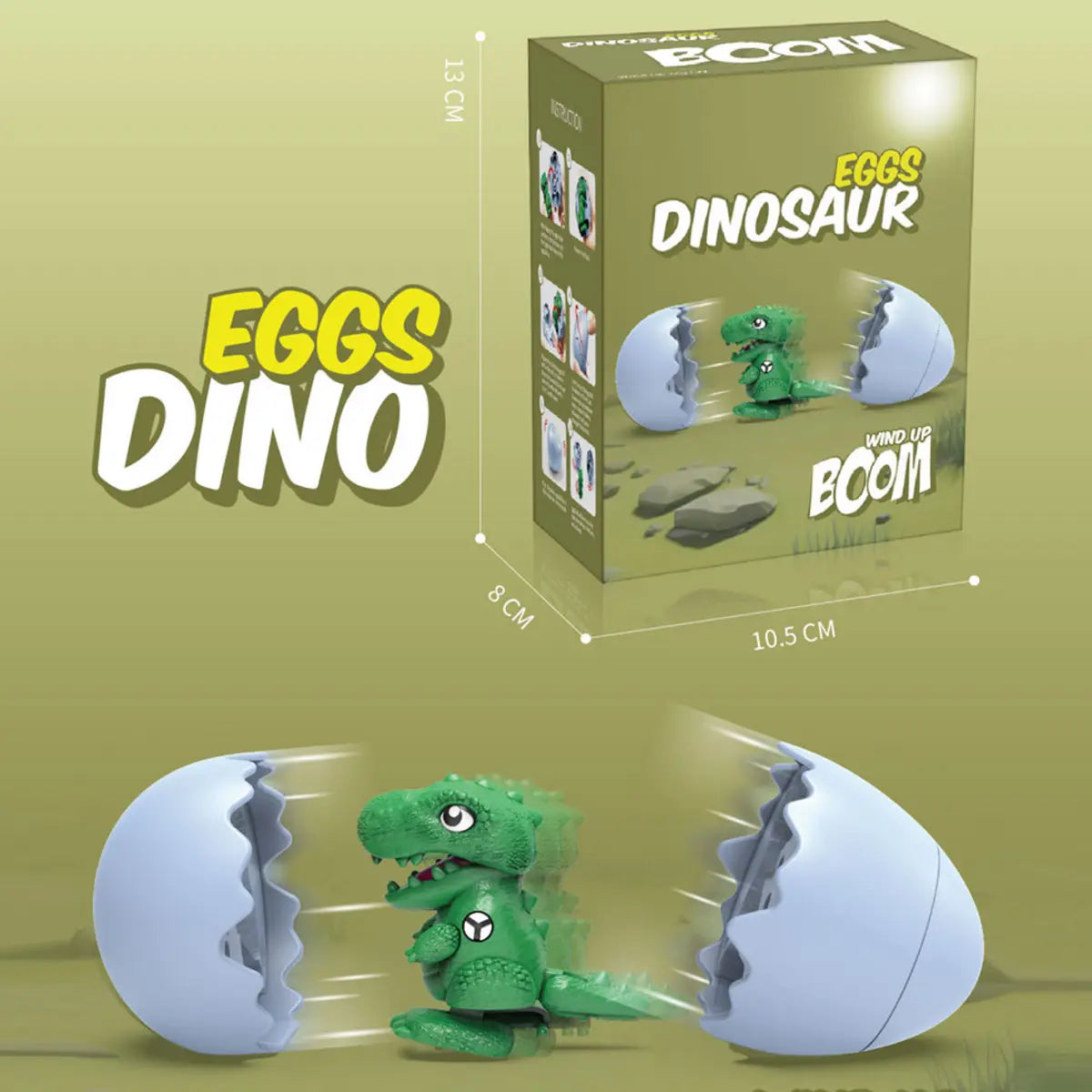 Dinosaur Egg Toy Wind-Up Dino Hatching Surprise for Kids - Toynix.pk