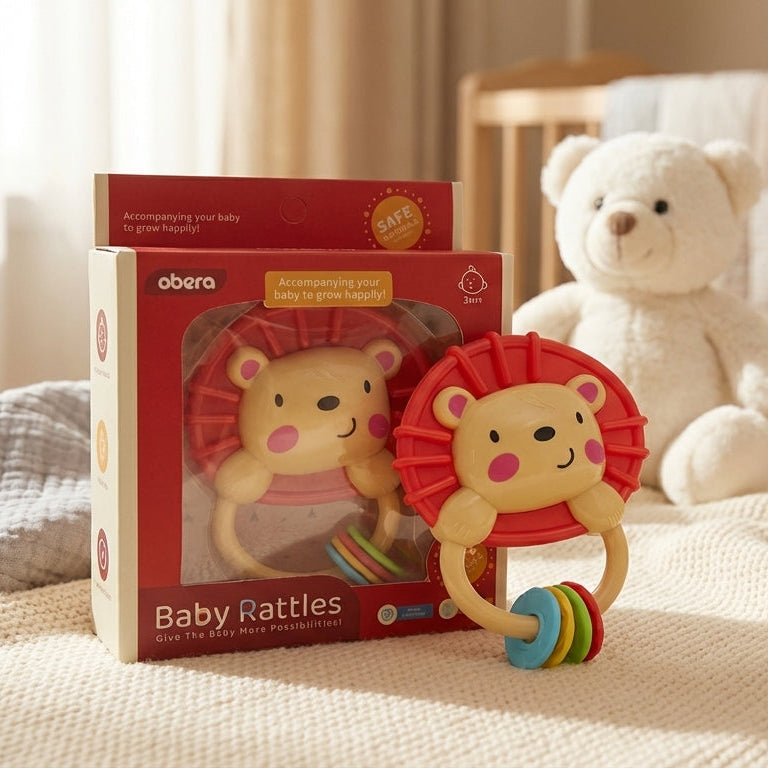 Lion Shape Colorful Baby Rattles
