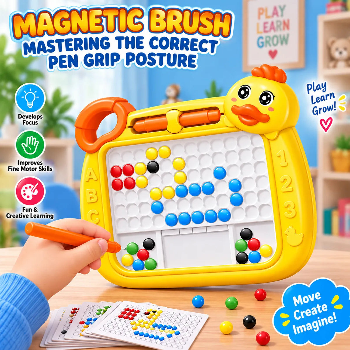Duck Magnetic Bead Drawing Board for Kids (2337)