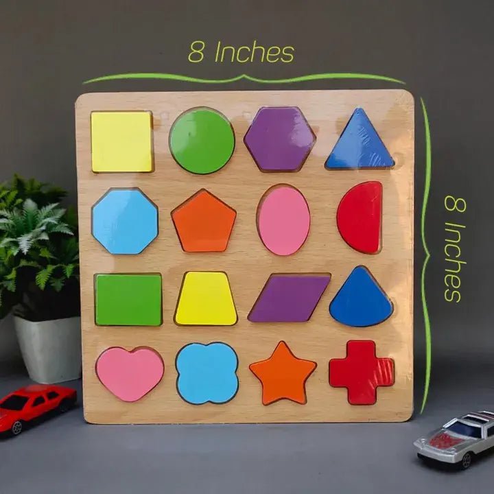 Early Educational wooden Colorful 3D Numbers Shapes and Alphabets - Toynix