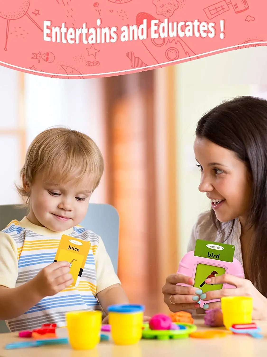Education English & Urdu Talking Flash Cards Learning For Kids (08C)