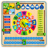 Educational Wooden Multifunctional Calendar Clock | 2025-13