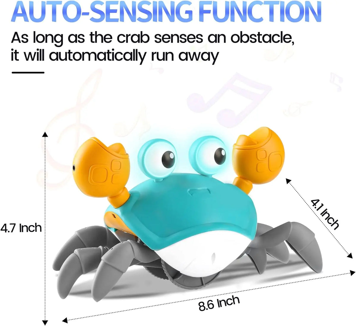 Electric Crawling Crab Toy With Lights & Music for Kids (QC-1Y)
