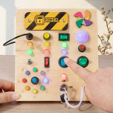 Electric Educational Wooden Montessori Toy with LED Light Switch (TC-044)