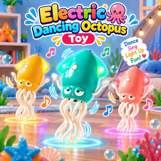 Electric Dancing Octopus Toy with Music Lights and Moving Tentacles - Toynix