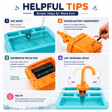 Electric Kitchen Sink Playset with Running Water (6058)