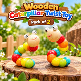 Flexible Wooden Caterpillar Twist Toy for Kids (2025-55)