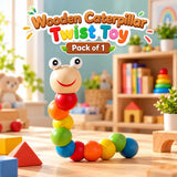 Flexible Wooden Caterpillar Twist Toy for Kids (2025-55)