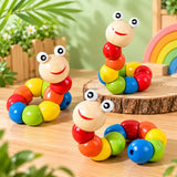 Flexible Wooden Caterpillar Twist Toy for Kids (2025-55)