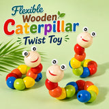 Flexible Wooden Caterpillar Twist Toy for Kids (2025-55)