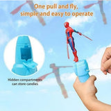 Flying Spiderman Action Toy for Kids – Hand Press Launcher Toy (9106)
