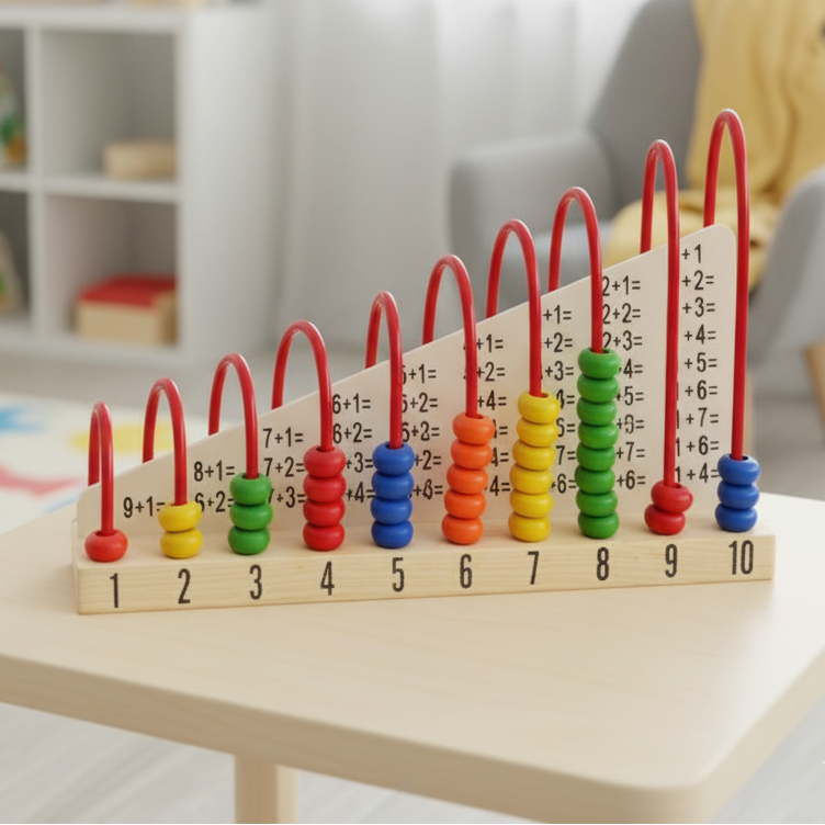 Wooden Calculation Shelf Abacus Toy For Kids 