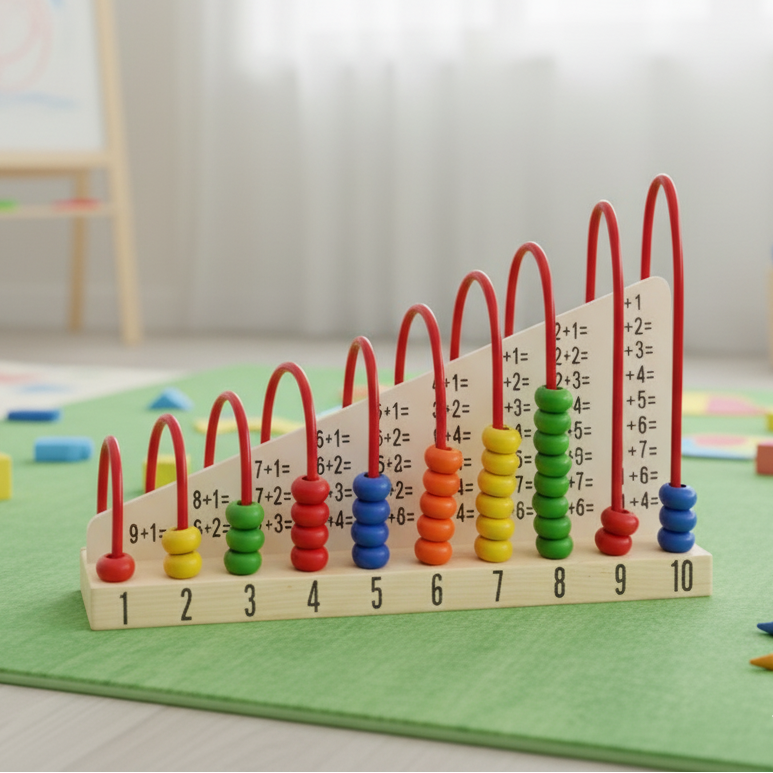Wooden Calculation Shelf Abacus Toy For Kids 