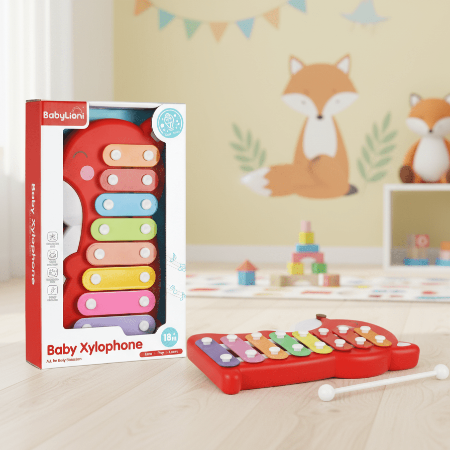 Cute Animal Baby Xylophone Musical Toy for Kids - Toynix