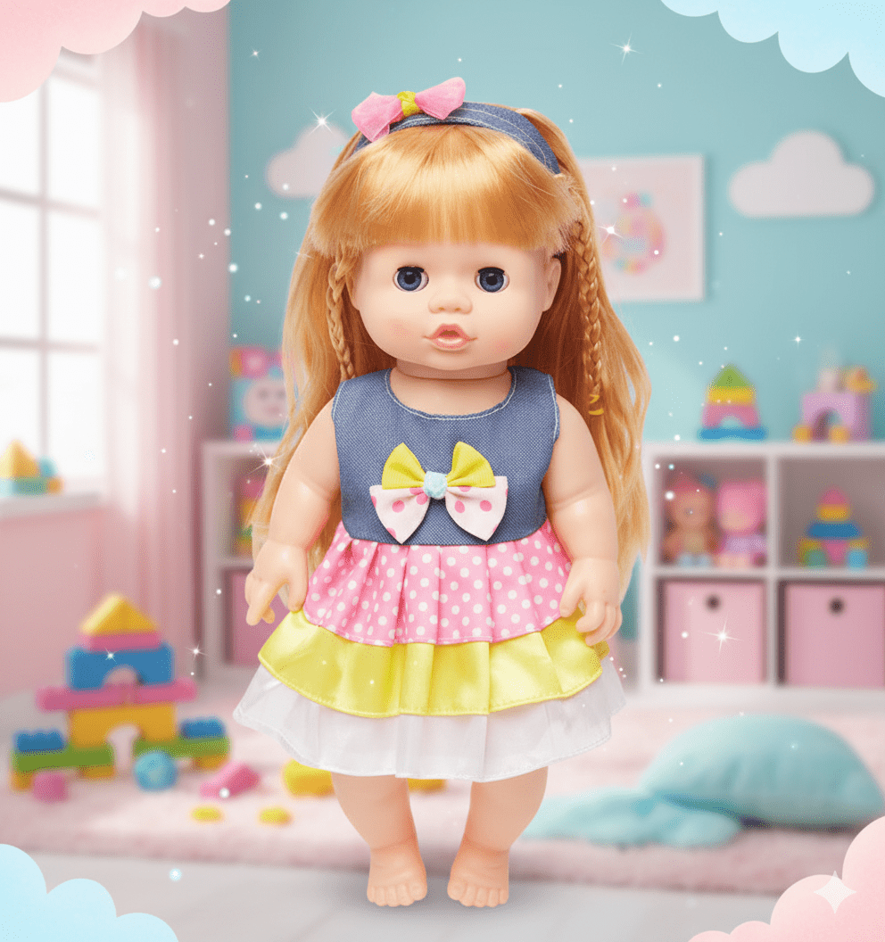Baby Doll Happy Every Day with Feeding Bottle & Music (8933A)