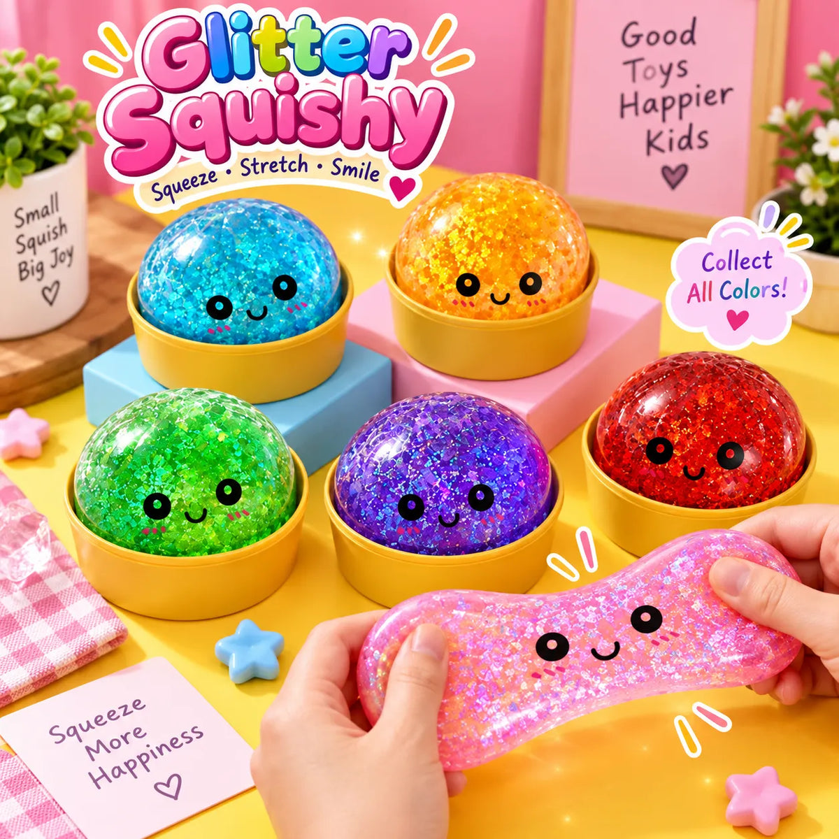 Glitter Dumpling Squishy Stress Relief Toy