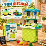 Green Large Kitchen Play Set for Kids (678-631A)