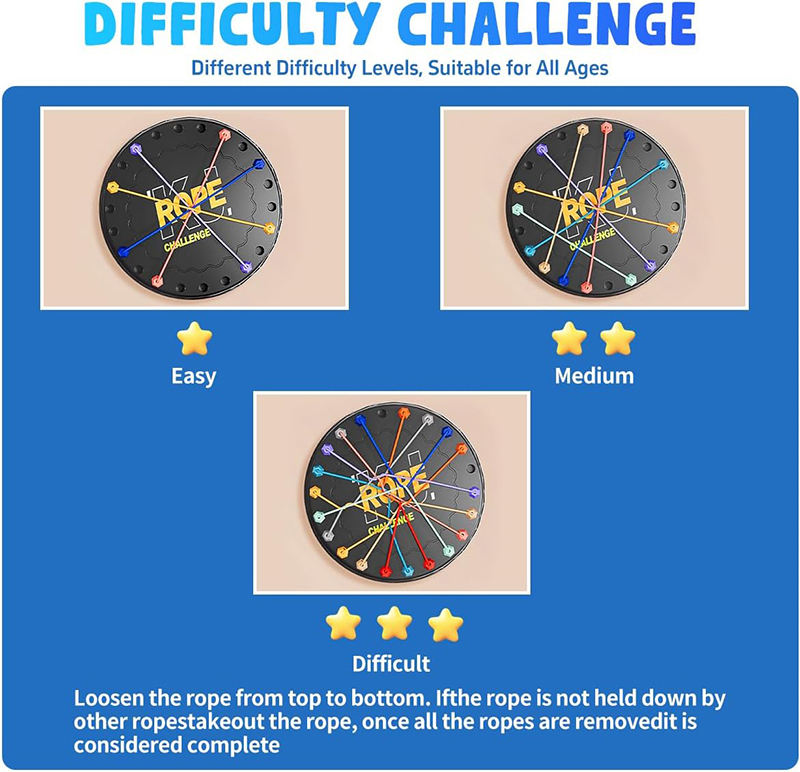 Rope Untangling Challenge Board Game for Kids & Family (KJ134)
