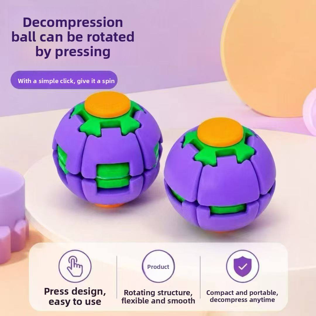 Colorful 3D Printed Press Fidget Spinner Ball (Random Color | 223)