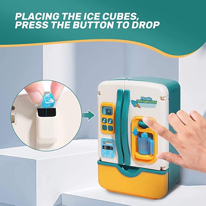 Multifunctional Kids Refrigerator Toy with Ice Dispenser (G227A)