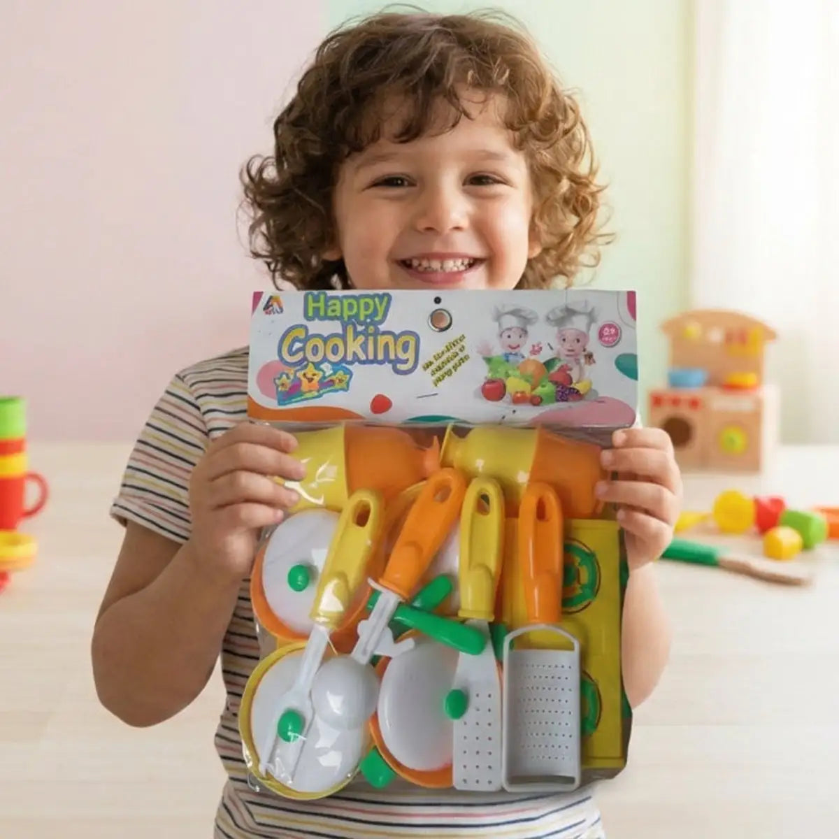 Happy Cooking Kitchen Set Toy For Kids (Random | 2317AB)