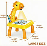 3 In 1 Kids Drawing Projector Table (Random Color)