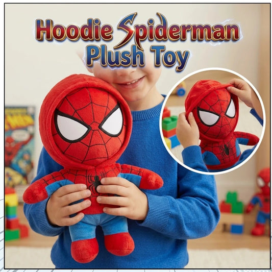 Hoodie Spiderman Plush Toy for Kids 30cm Soft Superhero Stuffed Toy