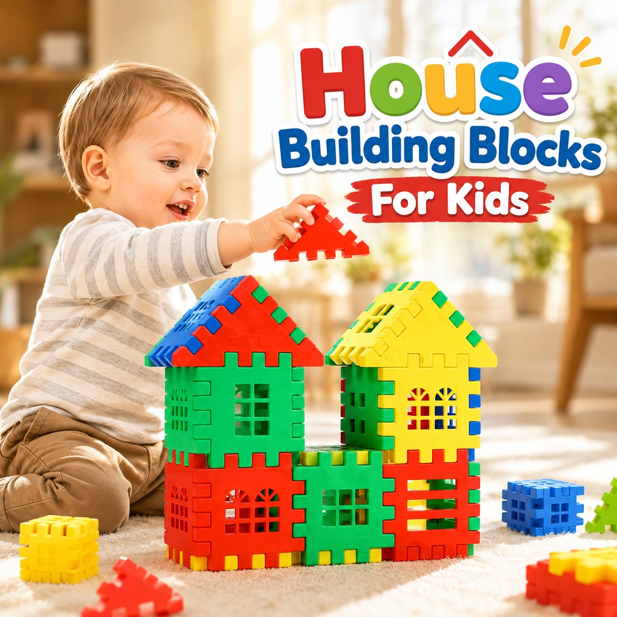 House Building Blocks for Kids-Creative Construction Set - Toynix
