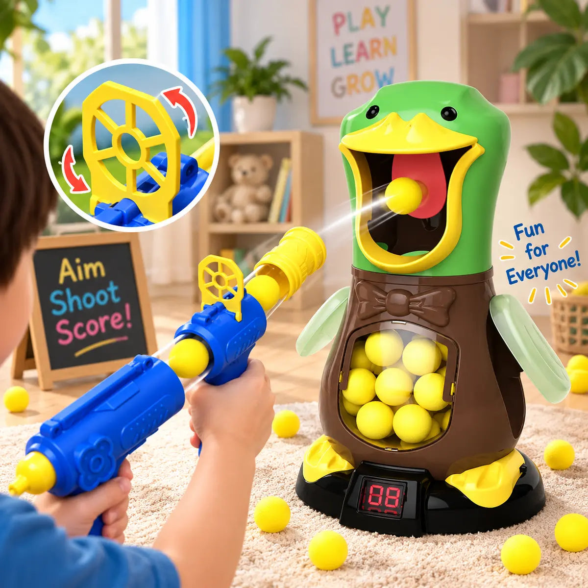Hungry Duck Target Play Shooting Game Toy with Accessories (MG4025)