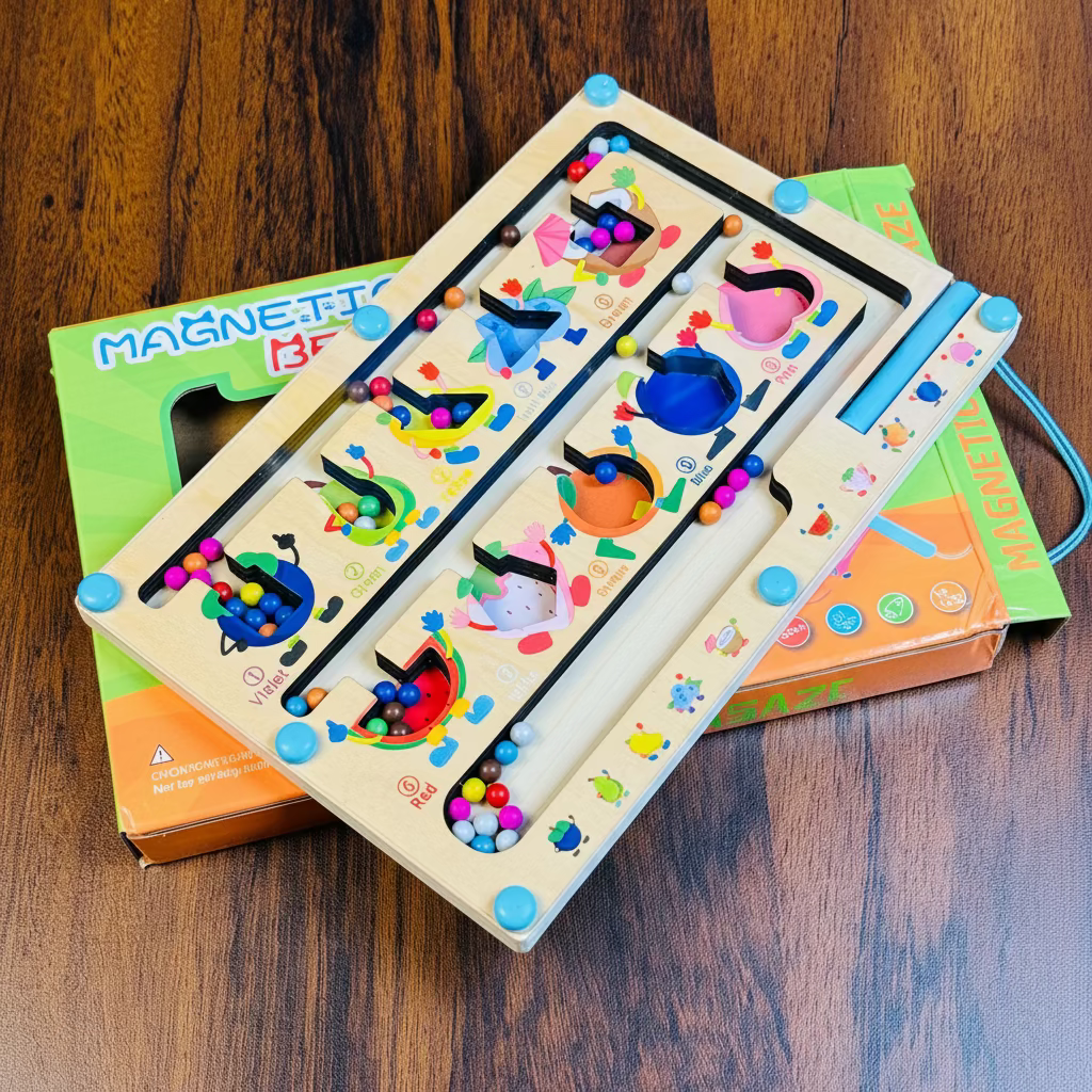Wooden Magnetic Color Classification Maze (BTE-005C)