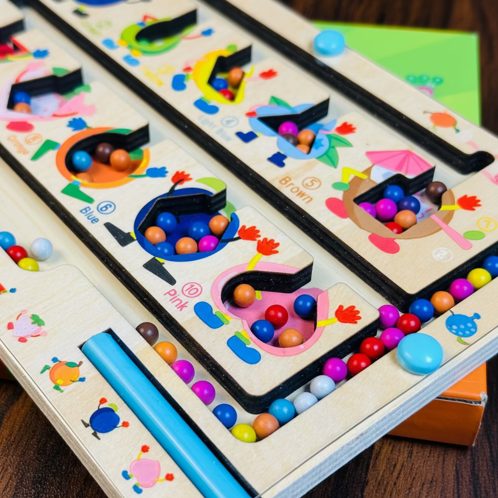 Wooden Magnetic Color Classification Maze (BTE-005C)