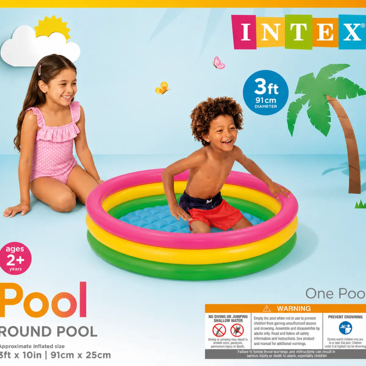 Intex Kids Swimming Pool – Durable Inflatable Pool for Children
