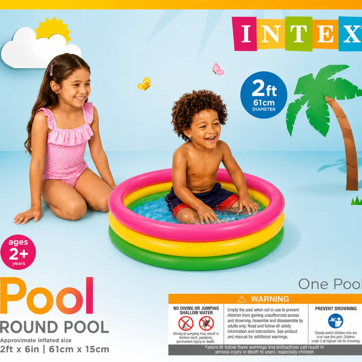 Intex Kids Swimming Pool – Durable Inflatable Pool for Children